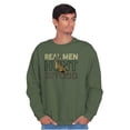 thumbnail image 4 of Real Men Hunt Their Own Food Hunting Men's Big & Tall Crewneck Sweatshirt Brisco Brands 2X, 4 of 5