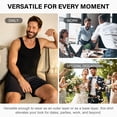 thumbnail image 4 of Mens Compression Shirt Tank Top Body Shaper Slimming Tummy Control Vest Chest Support Shaping Undershirt for Workout Daily Wear, 4 of 6