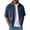 Navy, variant on Corduroy Shirts for Men Casual Button Down Half Sleeve Loose Fit Jacket Vintage Ribbed Lapel Neck Lounge Shackets Navy M