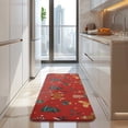 thumbnail image 4 of Red Christmas Gingerbread Man Pattern Kitchen Rug Mat,Kitchen Runner Rugs Non Skid Washable,Decorative Kitchen Floor Mats for Kitchen,Sink,Laundry,17"x47.2", 4 of 7