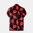 thumbnail image 4 of Wyzesi Chemises de la Saint-Valentin pour Hommes Impression Numérique 3D Mode Chemise à Manches Courtes Col Rabattu Grande Taille, 4 of 4