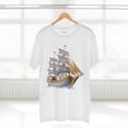 thumbnail image 4 of Ship Graphic Unisex 100 Cotton T-Shirt with Gold Frigate Art Design 7, 4 of 18