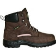 john deere women's steel toe brown work boot 8 m