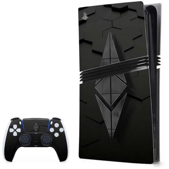Skinit Ethereum Textured Logo PS5 Pro Bundle Skin