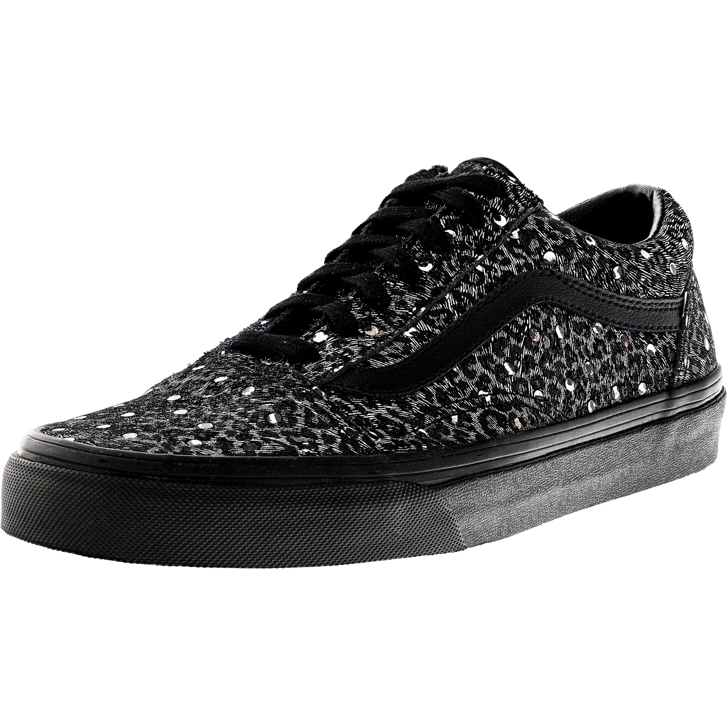 Vans Old Skool Metallic Leopard Black Ankle-High Fabric Fashion Sneaker -   / 6M 