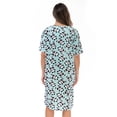 thumbnail image 3 of Just Love Short Sleeve Nightgown Sleep Dress for Women (3X, Tossed Pandas Aqua), 3 of 3