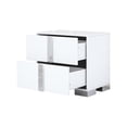 thumbnail image 4 of Smilegend Elegant Mirrored Nightstand with 2 Drawers and Metal Handle, Bedside Table for Bedroom, Living Room, White, 4 of 7