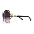 thumbnail image 5 of Womens Rhinestone Jewel Butterfly Exposed Lens Diva Sunglasses Purple Smoke, 5 of 5