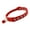 Red, variant on Vibrancy Color Cats Collar Bells with Rustproof Hook Paws Print Design For Pet Wear Outdoor Walking Training Pet Collar