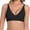 Black, variant on Breathable Nylon Spandex Wireless Bra Women's Light Support Seamless Underwire Free Bra 3 Row Hook and Eye Closure Machine Washable,Brown,38