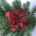 thumbnail image 5 of 5 piezas de 12 centímetros de flores navideñas artificiales flash decoraciones navideñas regalos de año nuevo, 5 of 5