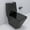 Glossy Black, variant on WinZo WZ5070 Square One Piece Elongated Toilet With UF Soft-Close Seat Dual Flush Powerful Flushing Unique Design White 12" Rough-in