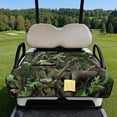 thumbnail image 2 of Psesaysky Golf Cart Seat Covers with 4 Pockets Soft Golf Cart Seat Towel Blanket, Extra Handle, Foldable and Washable, Suit EZGO TXT RXV/Club Car Seats, Green Camo Hunting, 2 of 8