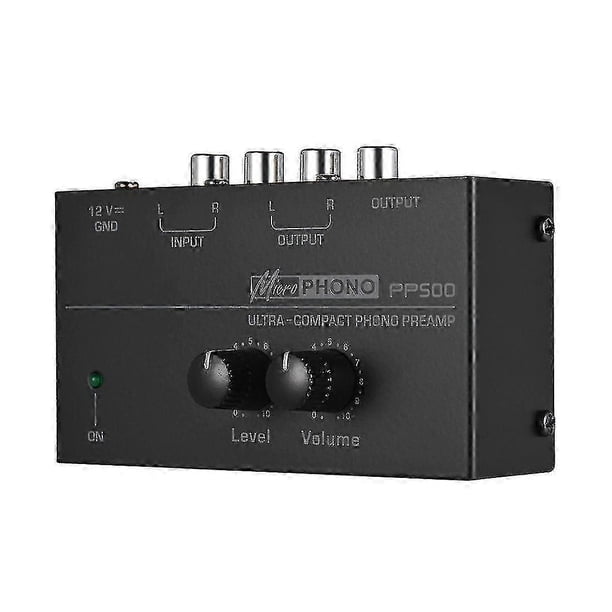 Ultra-Compact Phono Preamp PP500 with Bass Treble Balance Volume Adjustment Pre-Amp Turntable Preamplificador US Plug