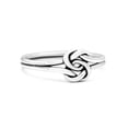 thumbnail image 2 of Intertwined Celtic Infinity Knot Heart Oxidized Band Solid 925 Sterling Silver Size 9, 2 of 5