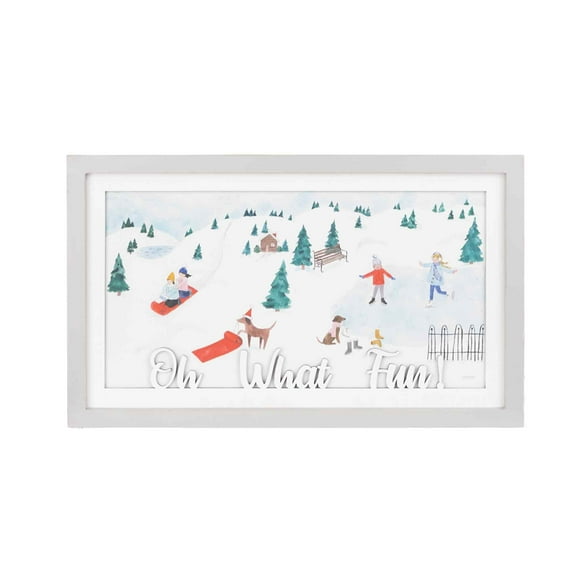 Framed Winter Scene Wall Art