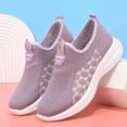 thumbnail image 2 of Siilsaa Casual Sneakers for Women Hands Free Slip Ins Smooth Step Sneaker Purple,7.5, 2 of 5