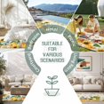 thumbnail image 6 of Sunflowers Outdoor Rug for Patio/Deck/Porch, Non-Slip Large Area Rug 3 x 5 Ft, Floral Green Leaves Bees Watercolor Indoor Outdoor Rugs Washable Area Rugs, Reversible Camping Rug Carpet Runner, 6 of 8