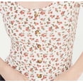 thumbnail image 3 of Hippie Rose Junior's Floral Button-Front Top Black Size X-Small, 3 of 3