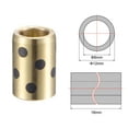 thumbnail image 2 of Uxcell 8mm x 12mm x 18mm Sleeve Bearings Wrapped Oilless Bushings Brass Graphite 2 Pack, 2 of 5