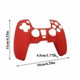 thumbnail image 4 of LNGOOR For PlayStation 5 PS5 Controller Silicone Rubber Grip Cover Case, Black+Blue, 4 of 5