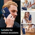 thumbnail image 7 of for Samsung Galaxy A35 5G Case, Armour Silicone TPU Bumper Cover Samsung Galaxy A35 with Rotable Ring Stand, Military Shockproof Protective Cell Phone Case for Samsung Galaxy A35 5G Blue, 7 of 7