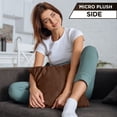 thumbnail image 5 of 16" x 16" Throw Pillow - Saddle Brown: 2 PCS / 4 Sided. Luxurious Premium Microbead Fill w/ Reversible Cover Microsuede/Microplush Fabric. Forever Fluffy, Beautiful & Supportive. Soft & Comfy., 5 of 9