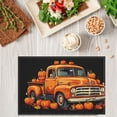 thumbnail image 3 of Fall-featured Placemat Washable Flowers Illustrations Placemats Set Of 6 17.7x13 Inch - Pumpkins Fade-Resistant Placemat for Coffee Table Cafe Table Decoration, 3 of 5