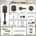 thumbnail image 7 of Front Door Lock Set, Oil Rubbed Bronze Front Door Handle and Deadbolt Set, Vintage Exterior Door Lock Set, Door Handle Exterior Reversible for Right&Left Door, 7 of 7
