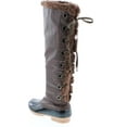 thumbnail image 3 of Nature Breeze Duck-15 Women's Knee High Lace Up Insulated Boots Half Size Small, Brown PU, 7.5, 3 of 7
