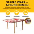 thumbnail image 4 of Pink Valentine's Day Table Cloths for 3 Foot Rectangle Tables, Love Heart Romantic Roses Gnomes Truck Patio Waterproof Elastic Fitted Tablecloths, Washable Rectangular Table Cover for Camping, 4 of 8