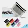 thumbnail image 7 of Enday 3 Ring Binder Large Pencil Pouch Mesh Bag Cosmetic Case, Gray 1 Pack, 7 of 7
