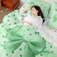thumbnail image 3 of Erosebridal Teens Green Bowknot Bedding Comforter Set 7-Piece,Cute Polka Dots Bowtie King Bedding Sets for Kids Girls,Super Cozy Room Decor, 3 of 6