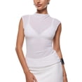 thumbnail image 1 of Musculosa de malla transparente con cuello simulado SHIRT INLYRIC Cosnufy M, 1 of 6