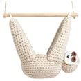 thumbnail image 2 of Sloth Gift Sloth Hook Suitable For Succulent Pots Hanging Flower Pots Suitable For Couples Home Decoration Flower Pot (1 Sloth Bear Small Flower Pot+Wooden Stick+Rope), 2 of 7