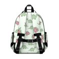 thumbnail image 3 of LightGreen Dinosaurs Floral Pattern Cute School Backpack Bag for School with Padded Back and Adjustable Shoulder Straps 15.25"x11.5"x5.25", 3 of 5
