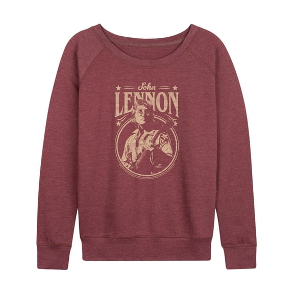 John Lennon - Vintage Guitar - Women's French Terry Long Sleeve Shirt