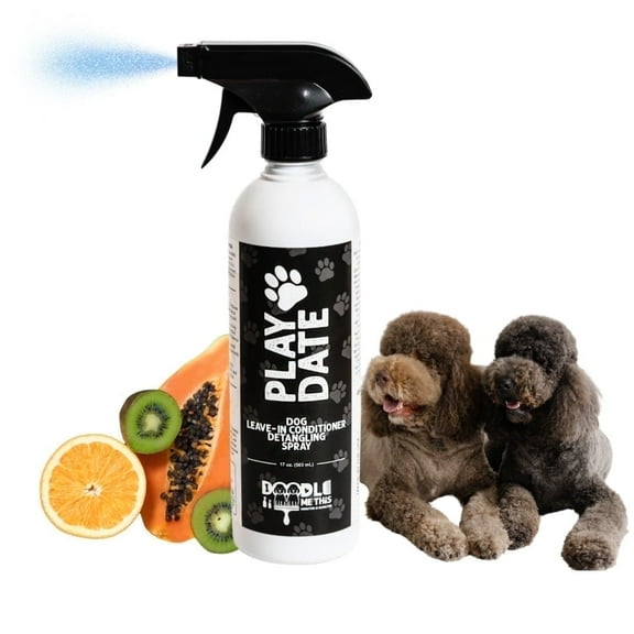 Dog Leave-In Conditioner & Detangler Spray – Papaya Citrus Scent, 17 fl oz | Doodle Me This Kingston & Hamilton