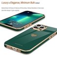 thumbnail image 3 of (Verde) Funda para iPhone 13 Pro, funda delgada de silicona chapada en oro con patrón de corazón, cubierta protectora a prueba de golpes y antiarañazos, 3 of 5