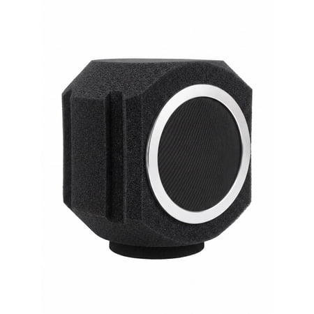 Damkogic Microphone Isolation Shield, 5-Sided Noise Reduction Cover with Acoustic Foam for Studio Recording, Portable Sound Absorbing Box for Podcasting Singing Streaming