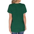 thumbnail image 3 of ONLYSHE Womens Summer V Neck T Shirts Short Sleeve Loose Fit Basic Tunic Tops Blouse, 3 of 5