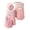 Dark Pink, variant on UDIYO 1 Pair Hanging Rope Halter Thickened Fleece Lining Winter Gloves Letter Logo Solid Color Baby Knitting Mittens