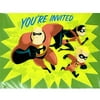 Incredibles Invitations w/ Env. (8ct)