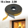 thumbnail image 4 of 2.5M 18x3mm Wide Black Flat Stove Rope Self Adhesive Glass Seal Stove Fire Rope, 4 of 9