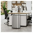 Trash Can, Stainless Steel Garbage Can with Silent Lid, Durable Pedal