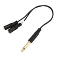 thumbnail image 2 of Y Splitter Microphone Cable,Dual 1/8 Inch Female Mono Maleto Dual Female Cable Y Splitter Cable Compact and Lightweight, 2 of 14