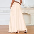 thumbnail image 4 of Llgiddwo Maxi Skirts for Women Fashion High Waisted Satin Skirt with Pocket Business Casual Work Office Long Skirts for Women, 4 of 5