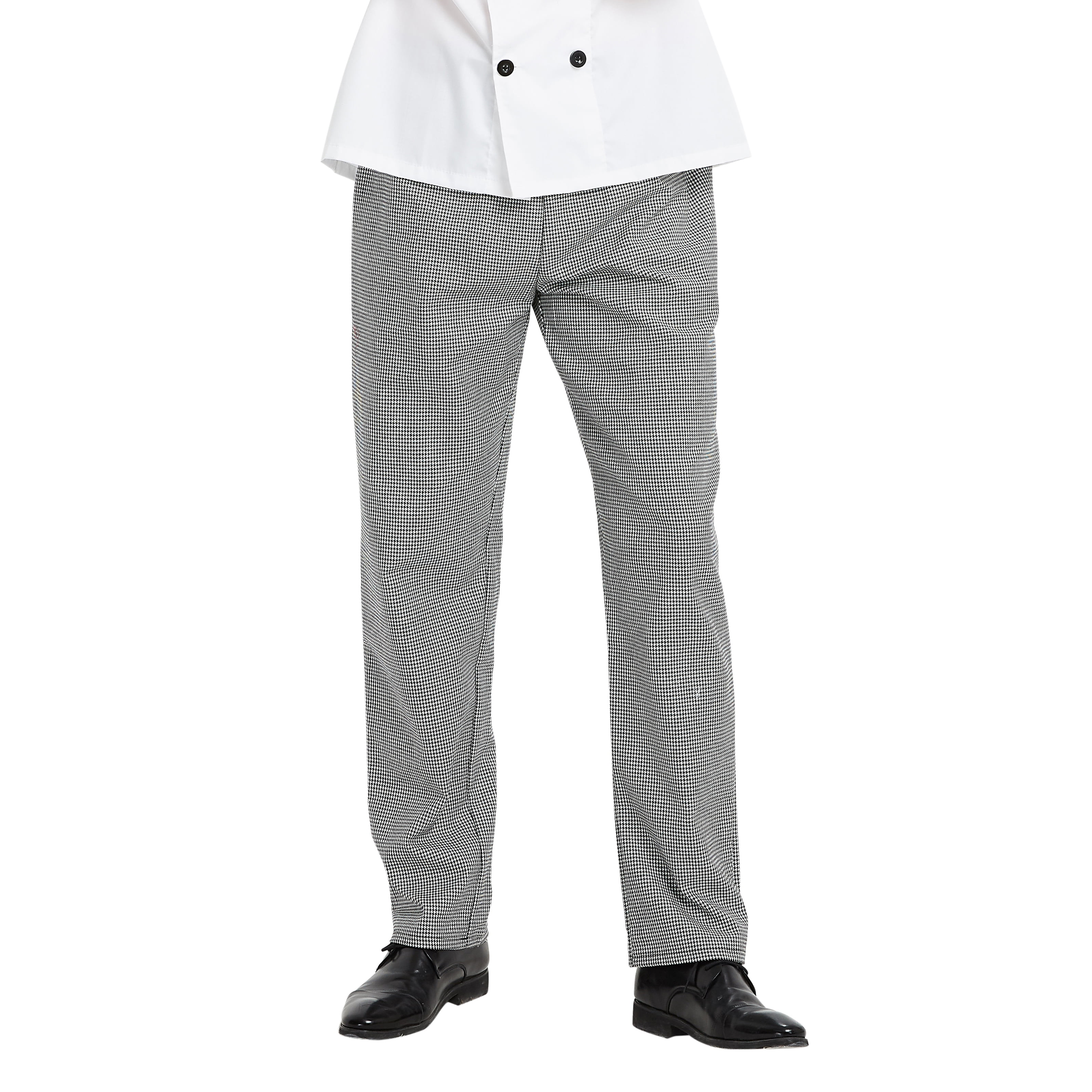 Men Chef Pants Elastic Waist Work Pants Baggy Cargo Style Kitchen Uniforms