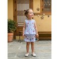thumbnail image 4 of Cenuakty Toddler 6M 12M 18M 24M 2T 3T 4T Baby Girl 4th of July Outfit American Flag/Star Embroidered Striped Ruffled Trim Sleeveless Tops and Shorts 2 Pcs Set, 4 of 8