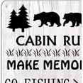 thumbnail image 2 of Funny Cabin Rules Metal Tin Sign Wall Art Decor, Farmhouse Wooden Style Cabin Sign for Home Decor Gifts 8 x 12 inch, 2 of 4